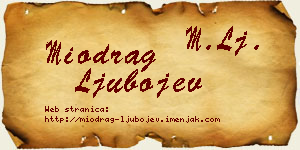 Miodrag Ljubojev vizit kartica